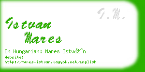 istvan mares business card